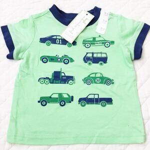New Baby Boy Car Tee Sz 3-6 m Short sleeve Green Blue Car T-Shirt